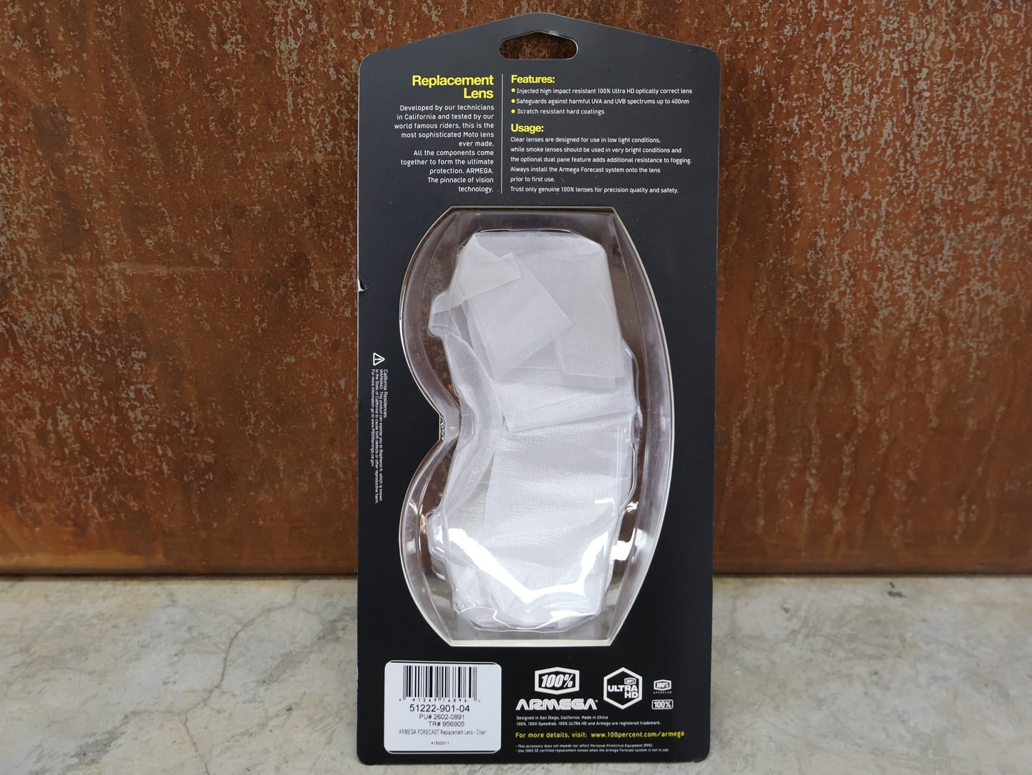 Brillen Zubehör & Ersatzteile von 100%, 100% – ARMEGA FORECAST ROLL - OFF LENS REPLACEMENT LENS / CLEAR / MX & MTB BRILLE vor USEDBIKES - OB.DE Hintergrund