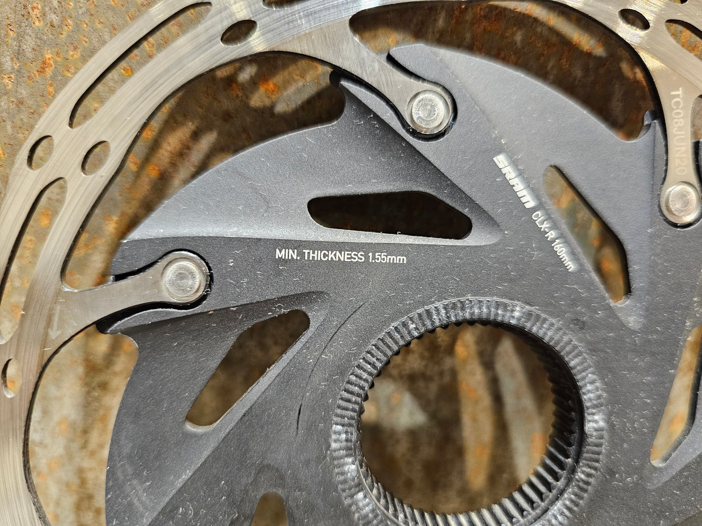 2X BREMSSCHEIBE SRAM CENTERLINE CENTERLOCK CLX 160MM GEBRAUCHT