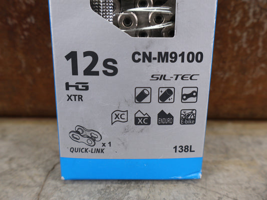SHIMANO XTR / DURA-ACE CN-M9100 KETTE / 12-FACH / 138 GLIEDER / QUICK-LINK