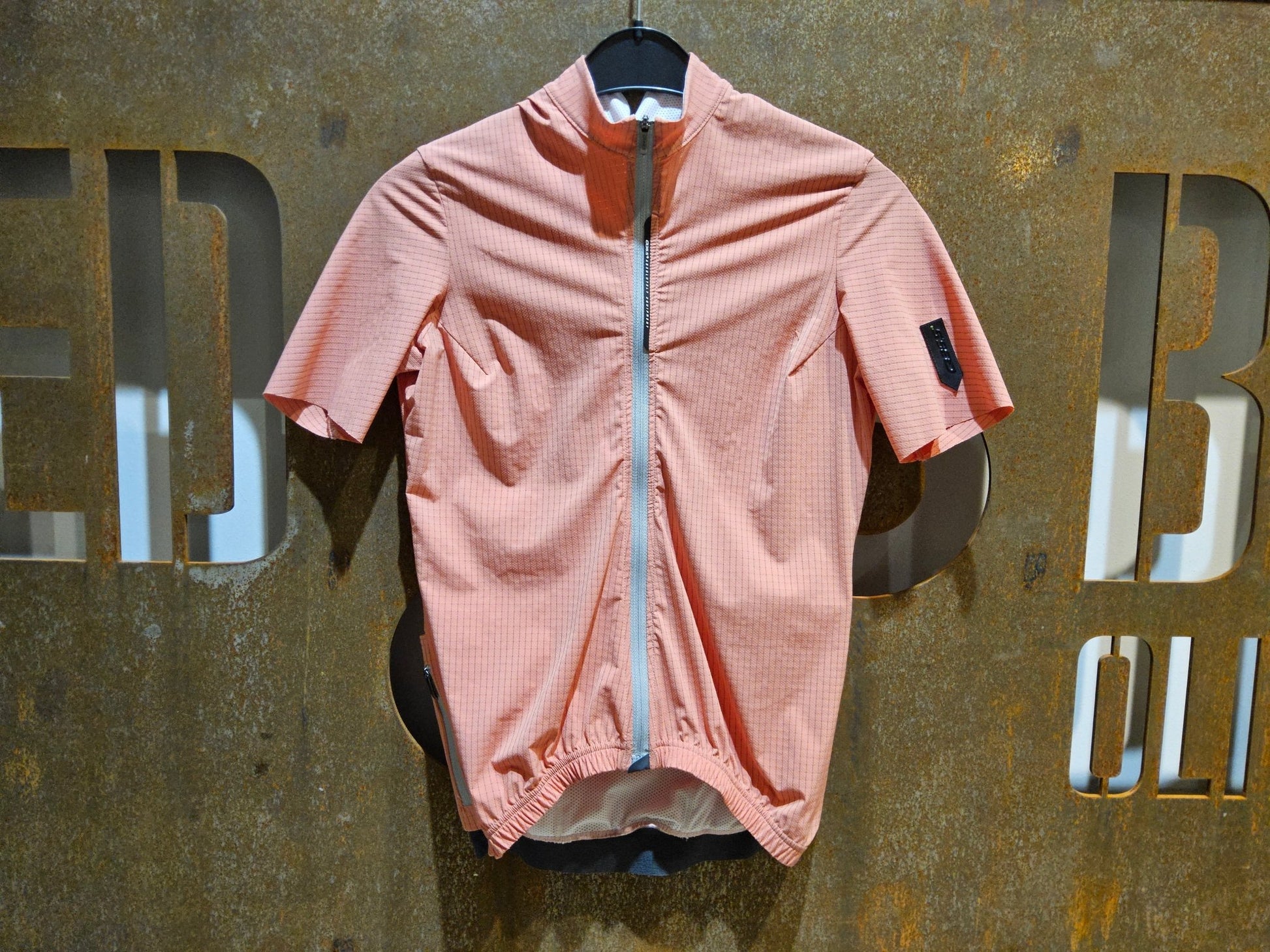 Trikot Damen von Q36.5, Q36.5 JERSEY SHORT SLEEVE L1 WOMAN PINSTRIPE X / KURZARM TRIKOT / ROSA ANTICO in variant_title vor USEDBIKES - OB.DE Hintergrund