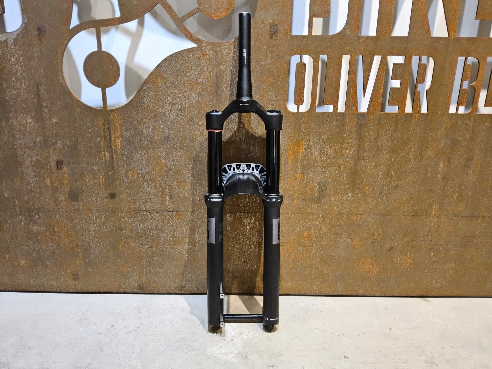 Federgabel von Rock Shox, ROCKSHOX PSYLO GOLD RC / 29" / 35MM / 160MM / BOOST / SCHWARZ MATT vor USEDBIKES - OB.DE Hintergrund