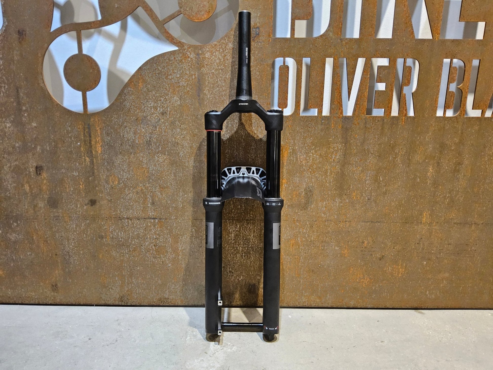 Federgabel von Rock Shox, ROCKSHOX PSYLO GOLD RC / 29" / 35MM / 160MM / BOOST / SCHWARZ MATT vor USEDBIKES - OB.DE Hintergrund