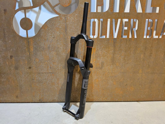 Federgabel von Rock Shox, ROCKSHOX PSYLO GOLD RC / 29" / 35MM / 160MM / BOOST / SCHWARZ MATT vor USEDBIKES - OB.DE Hintergrund