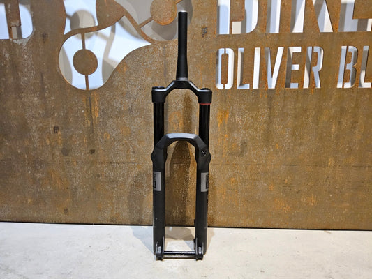 Federgabel von Rock Shox, ROCKSHOX PSYLO GOLD RC / 29" / 35MM / 160MM / BOOST / SCHWARZ MATT vor USEDBIKES - OB.DE Hintergrund
