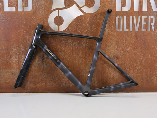 Rennradrahmen von Scott, SCOTT Addict RC Ultimate Rahmenset 54cm Sunbeam Black vor USEDBIKES-OB.DE Hintergrund