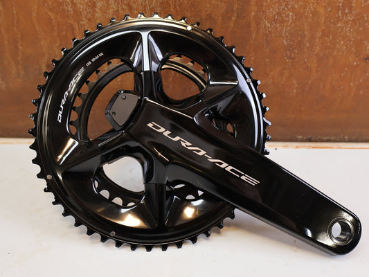 Kurbel von Shimano, Shimano Dura-Ace FC-R9200-P Powermeter Kurbel 170mm 50-34 vor USEDBIKES-OB.DE Hintergrund