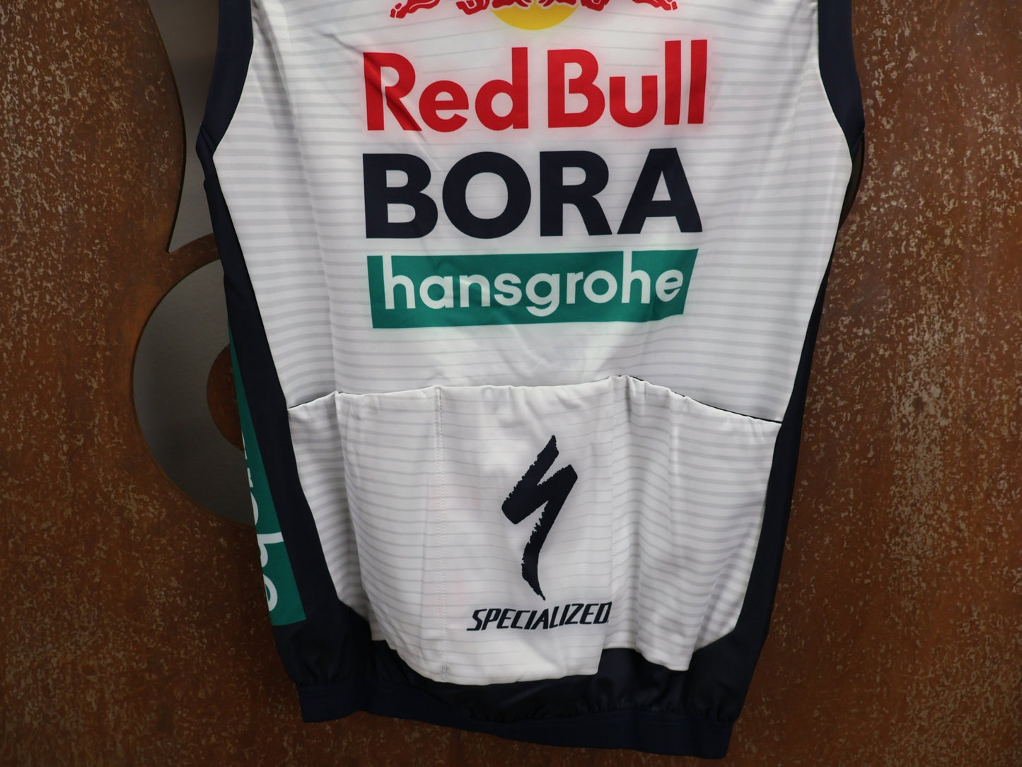 Westen - BOH von Specialized, SPECIALIZED RED BULL - BORA HANSGROHE THERMAL VEST / WESTE vor USEDBIKES - OB.DE Hintergrund