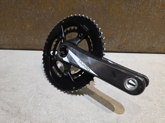 Kurbel von Sram, SRAM RED QUARQ KURBEL / POWER READY / 50 - 34 ZÄHNE / 11 FACH / 170MM vor USEDBIKES - OB.DE Hintergrund