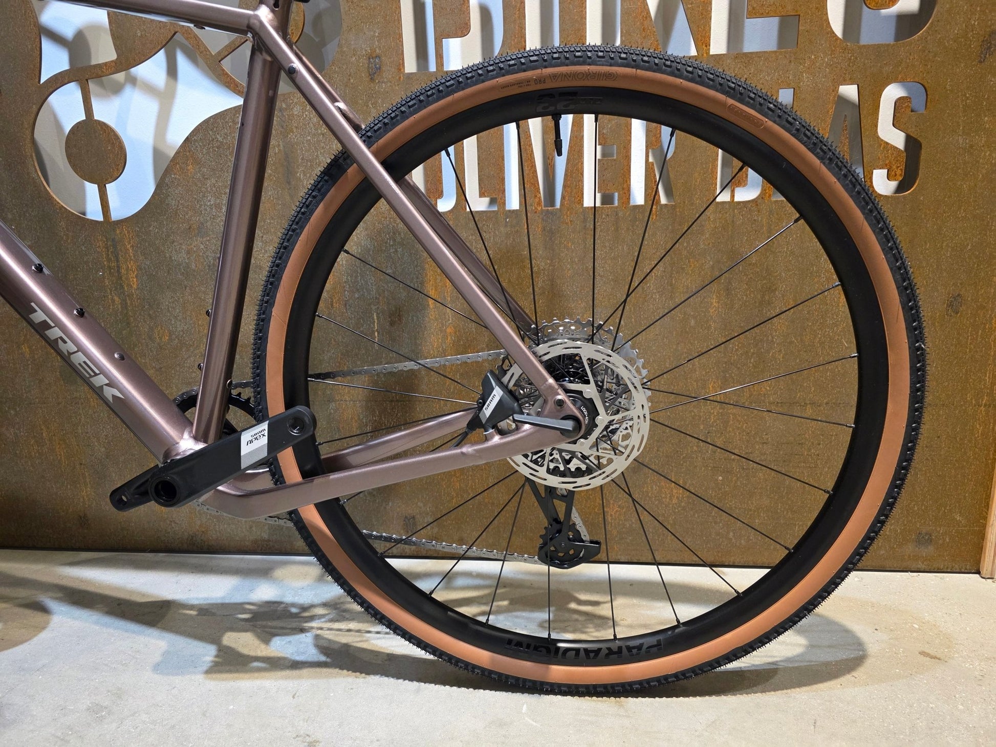 Gravel/Cyclocross von Trek, TREK CHECKPOINT ALR 5 GEN 3 / BRONZE AGE / M/L vor USEDBIKES - OB.DE Hintergrund