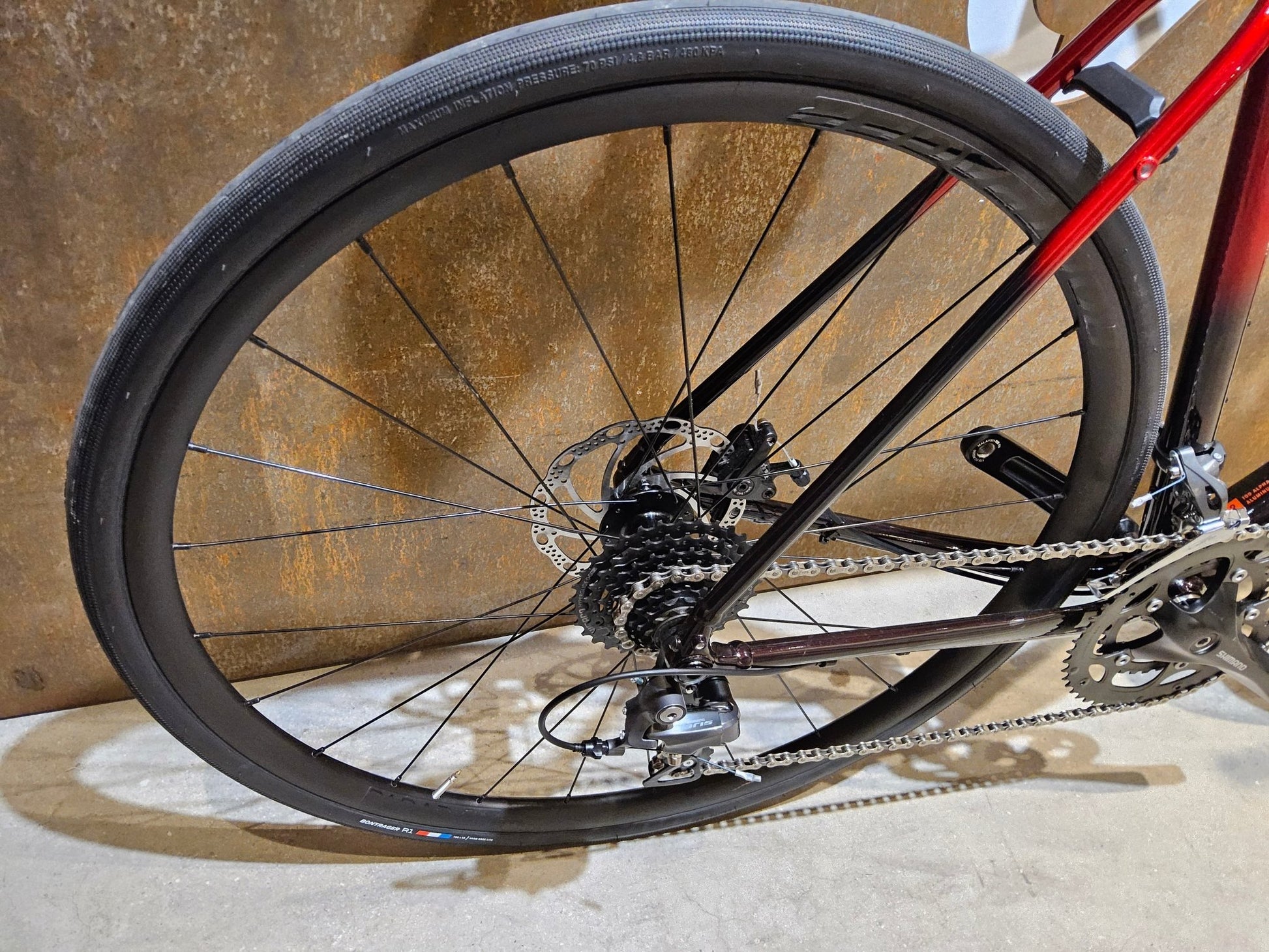 Rennrad von Trek, TREK DOMANE AL 2 GEN 4 / CRIMSON / 61CM in variant_title vor USEDBIKES - OB.DE Hintergrund