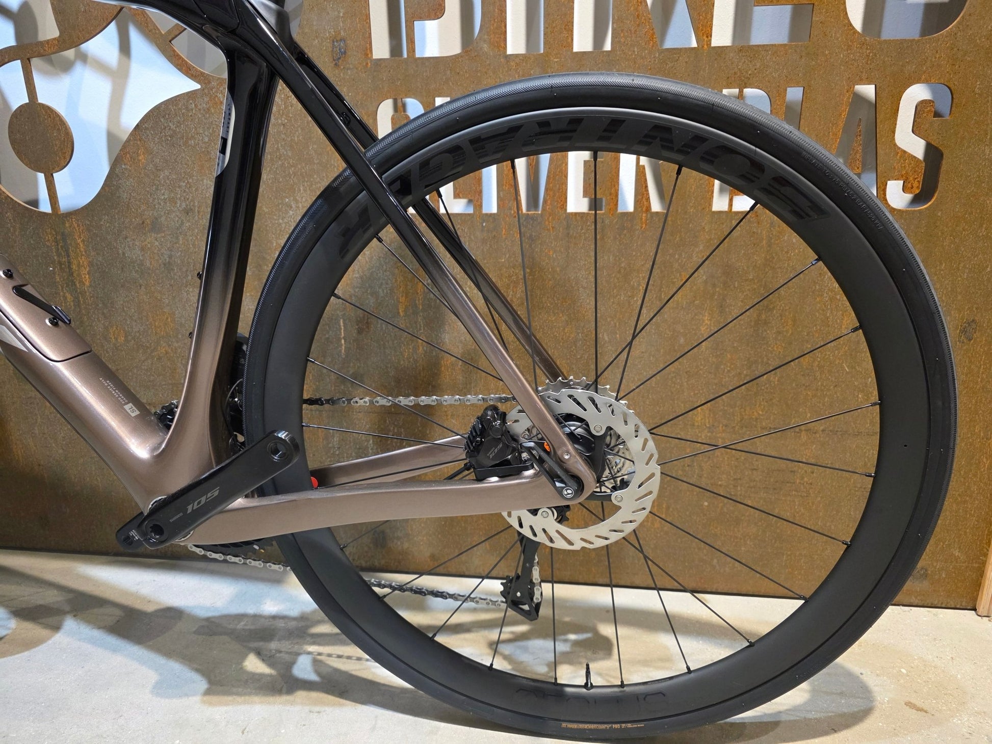 Rennrad von Trek, TREK DOMANE SL 6 GEN 4 / DARK STAR TO BRONZE AGE FADE / 56CM vor USEDBIKES - OB.DE Hintergrund