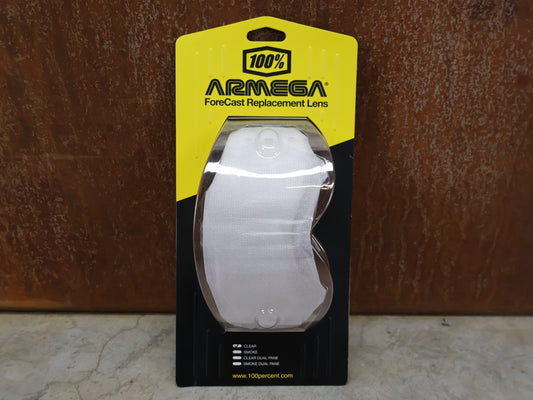 Brillen Zubehör & Ersatzteile von 100%, 100% – ARMEGA FORECAST ROLL - OFF LENS REPLACEMENT LENS / CLEAR / MX & MTB BRILLE vor USEDBIKES - OB.DE Hintergrund
