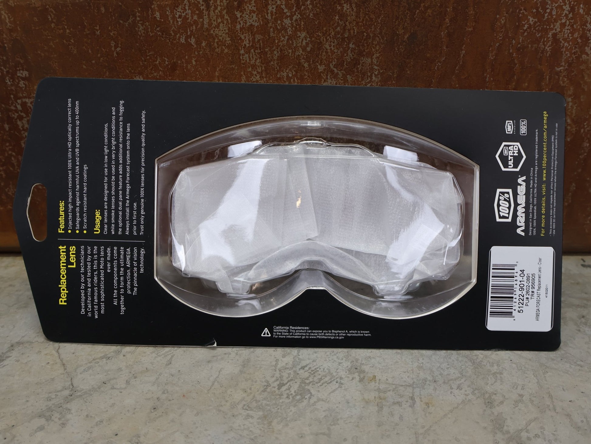 Brillen Zubehör & Ersatzteile von 100%, 100% – ARMEGA FORECAST ROLL - OFF LENS REPLACEMENT LENS / CLEAR / MX & MTB BRILLE vor USEDBIKES - OB.DE Hintergrund