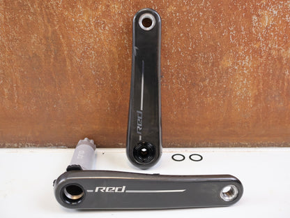 Kurbel von 4iiii, 4iiii Precision 3 SRAM RED Powermeter DUB SL 167.5mm vor USEDBIKES-OB.DE Hintergrund