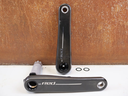 Kurbel von 4iiii, 4iiii Precision 3 SRAM RED Powermeter DUB SL 167.5mm vor USEDBIKES-OB.DE Hintergrund