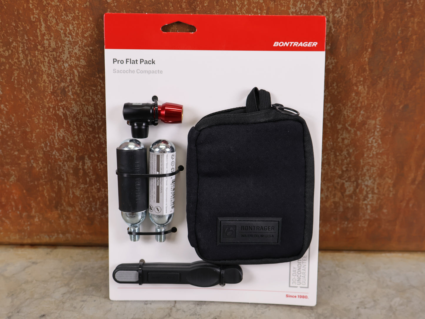 BONTRAGER PRO FLAT PACK / CO₂-PUMPE – 2 X 16 G – REPARATURSET – 225 G