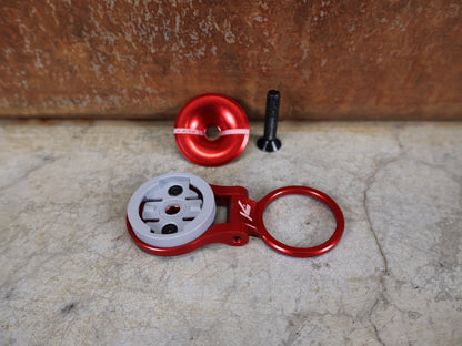 K-EDGE WAHOO RACE STEM MOUNT MIT TOP CAP – ROT – 1-1/8" – EINSTELLBAR