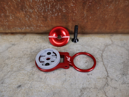 K-EDGE WAHOO RACE STEM MOUNT MIT TOP CAP – ROT – 1-1/8" – EINSTELLBAR