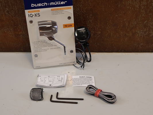 B+M LUMOTEC IQ-XS DYNAMO SCHEINWERFER / 70 LUX / STANDLICHT / SENSA / 167RTSNDI