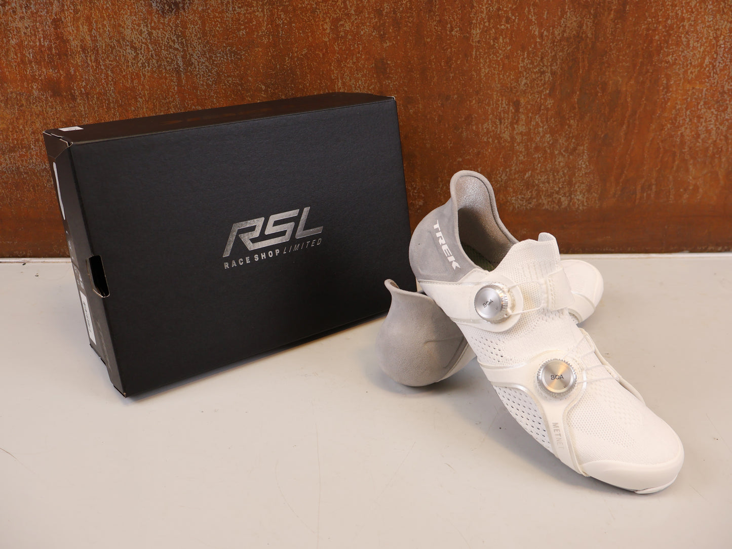 TREK RSL KNIT RENNRADSCHUHE WHITE SILVER BOA OCLV