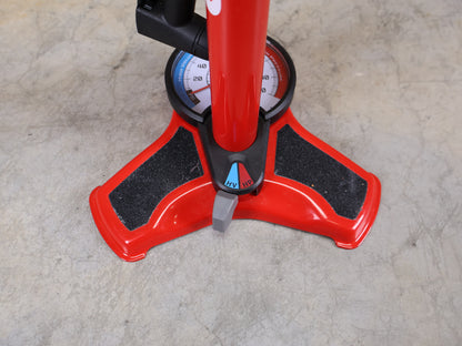BONTRAGER DUAL CHARGER FLOOR PUMP – 160 PSI / PRESTA & SCHRADER / HIGH VOLUME HIGH PRESSURE
