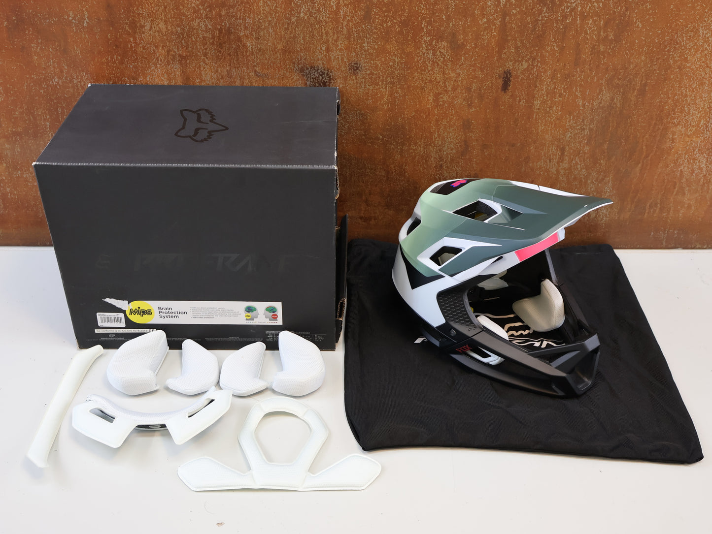 FOX PROFRAME MIPS PARK CAPSULE FULLFACE HELM / MTB INTEGRALHELM / GR. S / WHITE