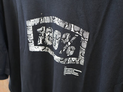 100% ESSENTIAL T-SHIRT / SCHWARZ / GR. XL / WEISSES SNAKE LOGO / COTTON-MIX