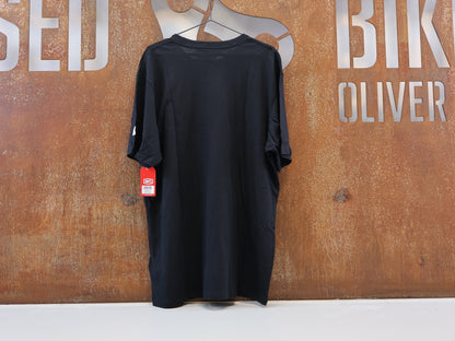 100% ESSENTIAL T-SHIRT / SCHWARZ / GR. XL / WEISSES SNAKE LOGO / COTTON-MIX