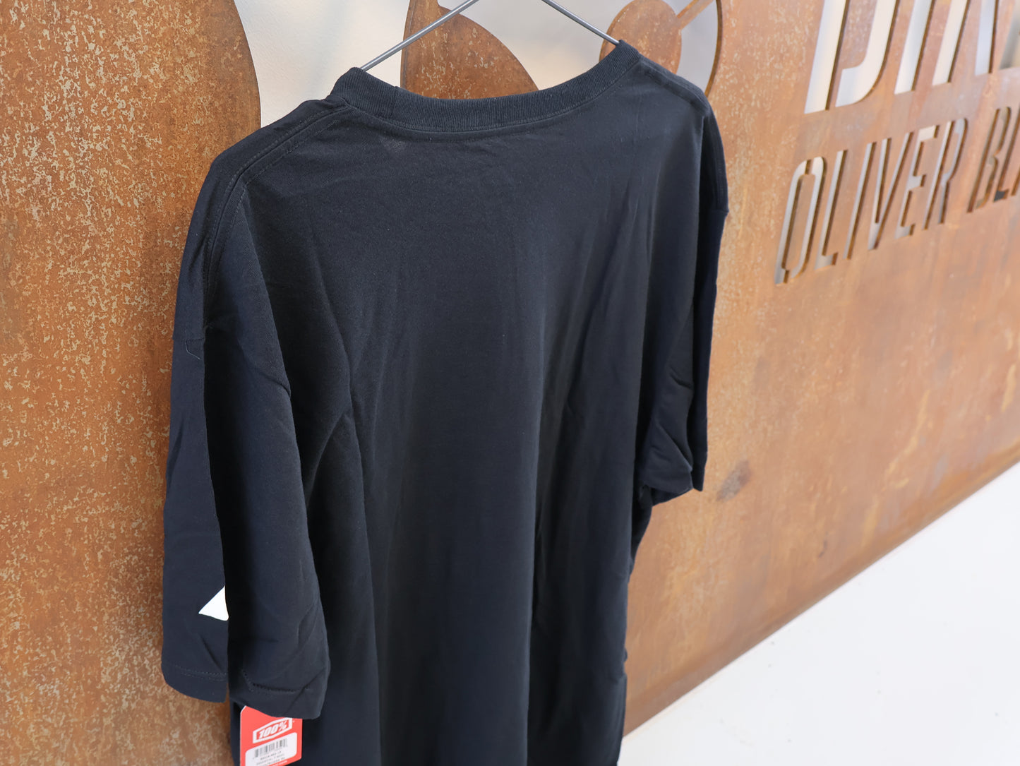 100% ESSENTIAL T-SHIRT / SCHWARZ / GR. XL / WEISSES SNAKE LOGO / COTTON-MIX