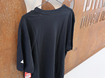 100% ESSENTIAL T-SHIRT / SCHWARZ / GR. XL / WEISSES SNAKE LOGO / COTTON-MIX