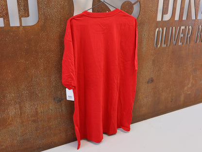 100% ESSENTIAL T-SHIRT / ROT / GR. XL / GROSSES BRUST-LOGO / COTTON-MIX