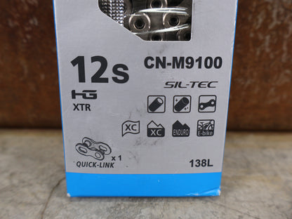 SHIMANO XTR / DURA-ACE CN-M9100 KETTE / 12-FACH / 138 GLIEDER / QUICK-LINK
