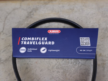 ABUS COMBIFLEX TRAVEL GUARD KABELSCHLOSS / 45 CM / ZAHLENCODE / SCHWARZ