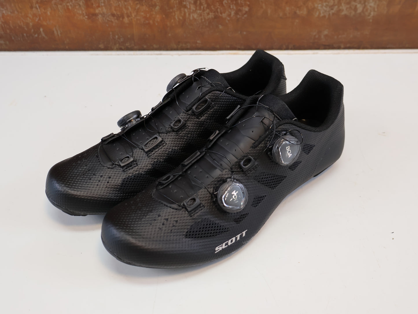 SCOTT ROAD VERTEC BOA / HIGH-END RENNRADSCHUHE / GR. 46 / BLACK SILVER