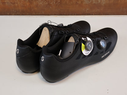 SCOTT ROAD VERTEC BOA / HIGH-END RENNRADSCHUHE / GR. 46 / BLACK SILVER