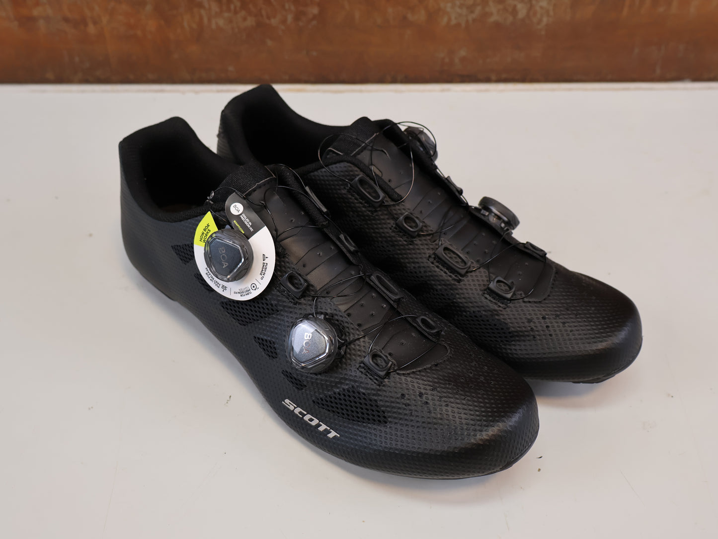 SCOTT ROAD VERTEC BOA / HIGH-END RENNRADSCHUHE / GR. 46 / BLACK SILVER