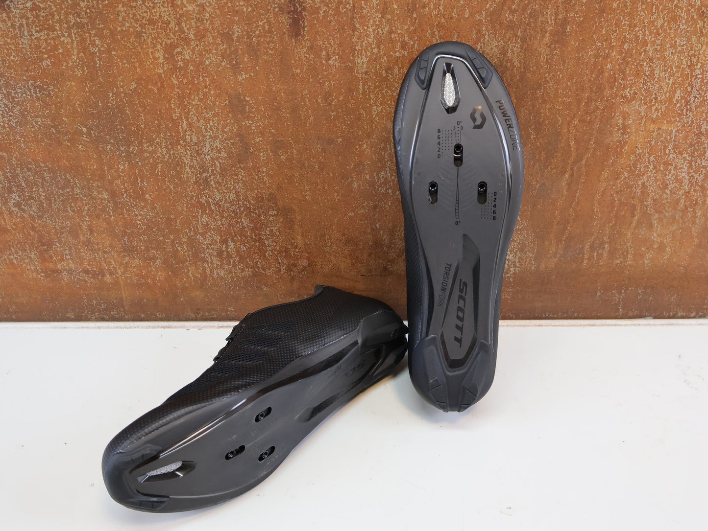 SCOTT ROAD VERTEC BOA / HIGH-END RENNRADSCHUHE / GR. 46 / BLACK SILVER