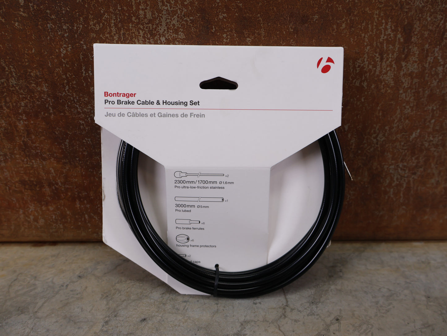 BONTRAGER / PRO BREMSZUG-SET / EDELSTAHL ULTRA-LOW-FRICTION / 2300 MM & 1700 MM / ROAD
