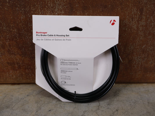 BONTRAGER / PRO BREMSZUG-SET / EDELSTAHL ULTRA-LOW-FRICTION / 2300 MM & 1700 MM / ROAD