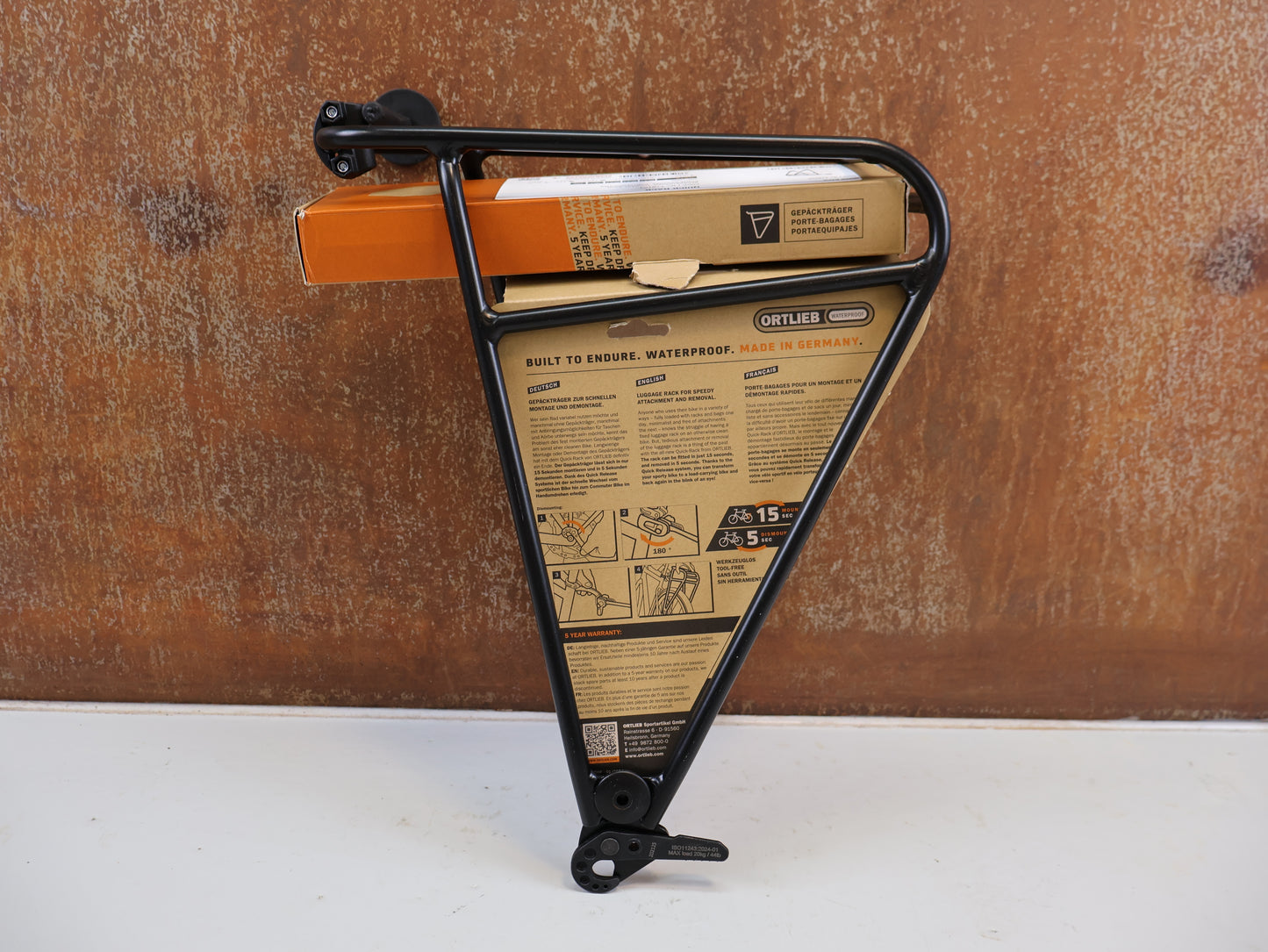 ORTLIEB QUICK-RACK GEPÄCKTRÄGER SCHNELLSPANNSYSTEM 580G 20KG