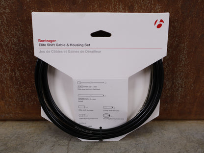 BONTRAGER / ELITE SCHALTZUG-SET / EDELSTAHL & LUBED HOUSING / 2300 MM ZÜGE, 3200 MM HÜLLE / UNIVERSAL