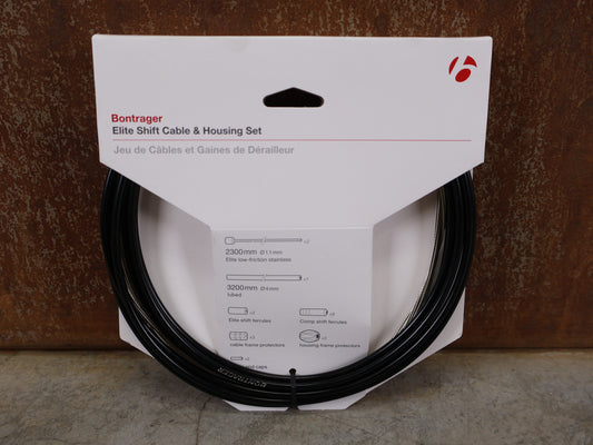 BONTRAGER / ELITE SCHALTZUG-SET / EDELSTAHL & LUBED HOUSING / 2300 MM ZÜGE, 3200 MM HÜLLE / UNIVERSAL