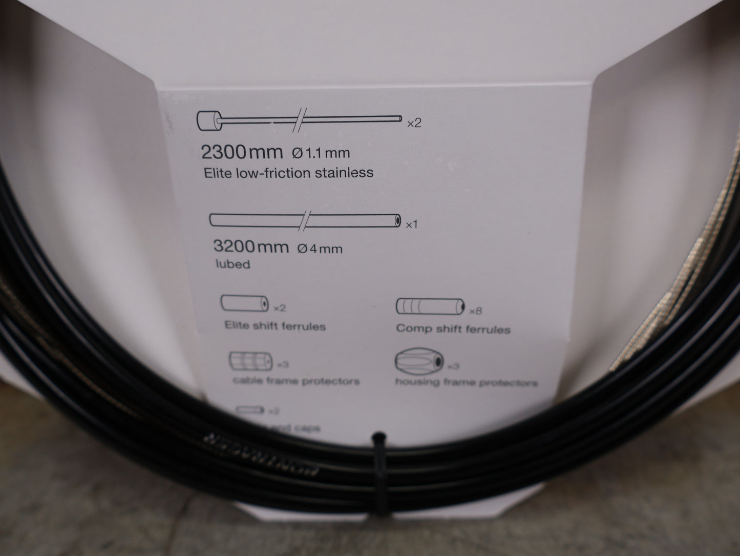 BONTRAGER / ELITE SCHALTZUG-SET / EDELSTAHL & LUBED HOUSING / 2300 MM ZÜGE, 3200 MM HÜLLE / UNIVERSAL