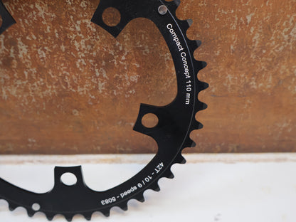 STRONGLIGHT KETTENBLATT RENNRAD / 5-ARM 110 MM LOCHKREIS / 42 ZÄHNE SCHWARZ