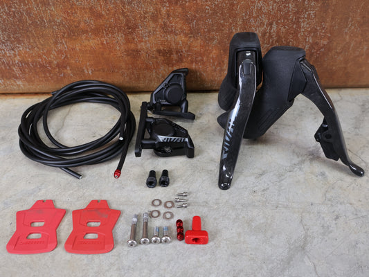 SRAM RIVAL AXS E1 SCHALT-BREMSHEBEL SET / 12-FACH / DISC / FLAT MOUNT / INKL. ADAPTER