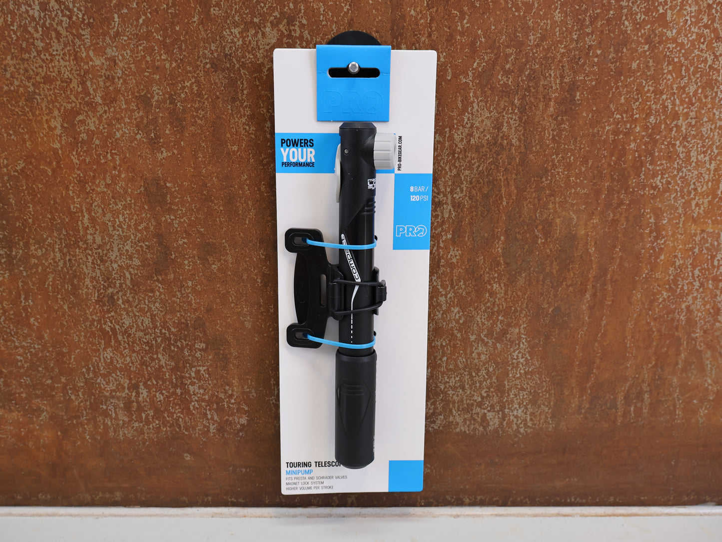 PRO COMPACT TELESKOP MINIPUMPE 22,5CM 8 BAR SCHWARZ 99G