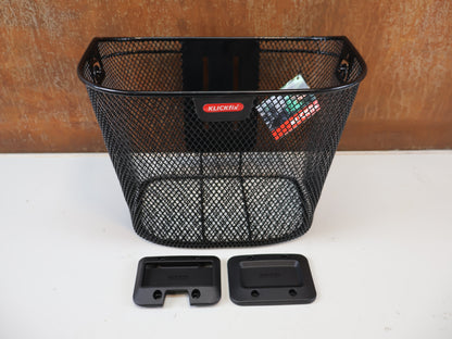 KLICKFIX UNI KORB / FEINMASCHIGER LENKERKORB / HOHER FAHRRADKORB SCHWARZ 18L