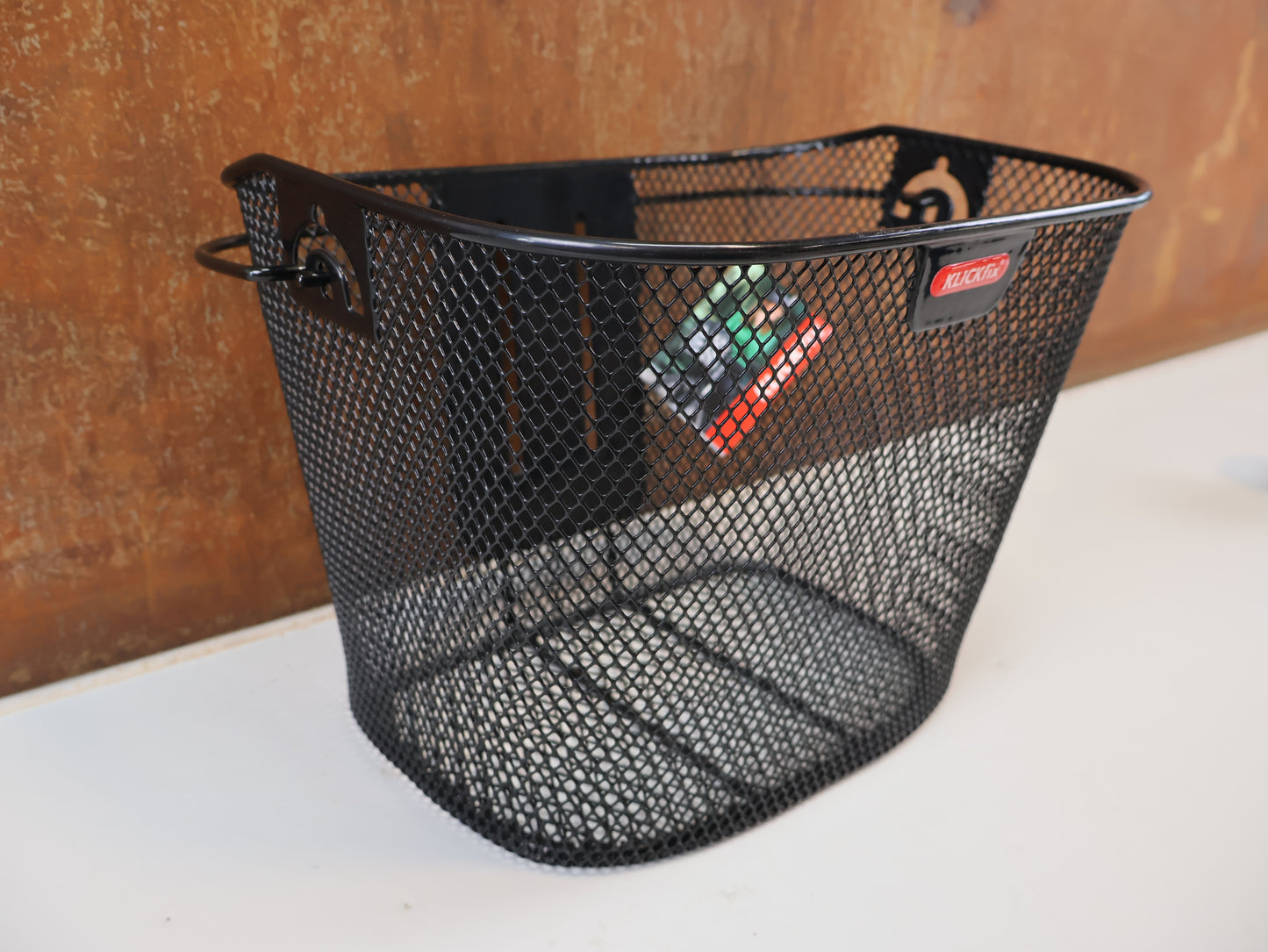 KLICKFIX UNI KORB / FEINMASCHIGER LENKERKORB / HOHER FAHRRADKORB SCHWARZ 18L