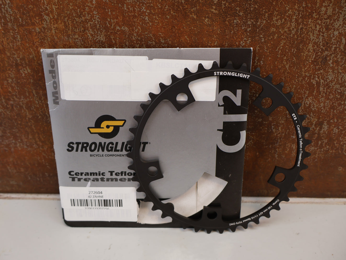 STRONGLIGHT CT2 KETTENBLATT 42 ZÄHNE 130MM 10/11-FACH SCHWARZ