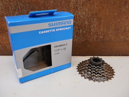 SHIMANO CS-HG41-7 KASSETTE / 7-FACH SILBER 11-28 ZÄHNE HYPERGLIDE MTB